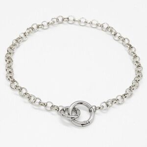 Shortened Silver Chain Necklace